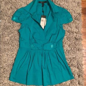 BCBG turquoise blouse